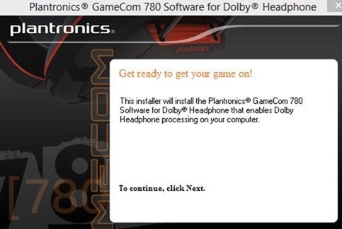 plantronics gamecom 780 drivers wont install