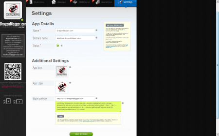 Appticles App Settings