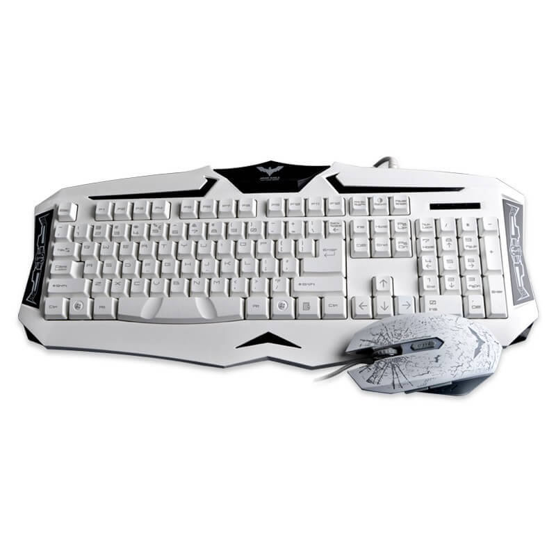 white and black keyboard and mouse