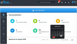 Due.com Dashboard and Utility Calculator