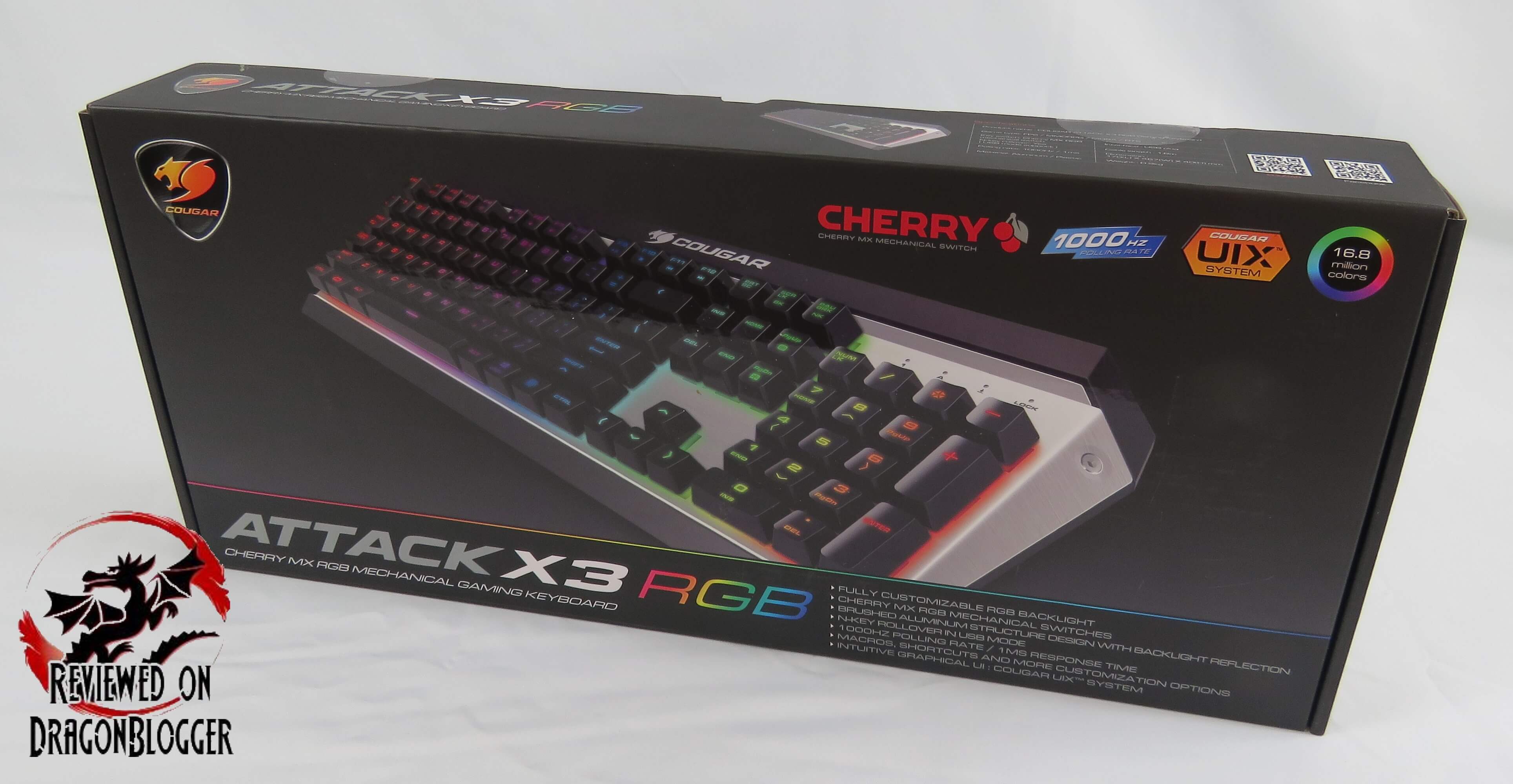 Cougar Attack X3 RGB Mechanical Gaming Keyboard Review - Dragon