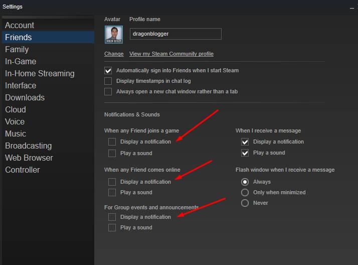 How to Turn Off Steam Friend Notifications - Business with blogging!