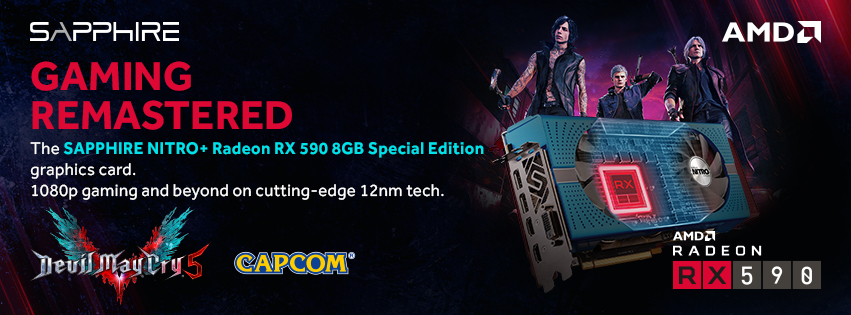 C:\Users\PWJ\Dropbox (Personal)\Products\Polaris 30 XT\Launch Items\SAPPHIRE_Radeon_RX590_NITRO_plus_SE_DevilMayCry5_Facebook_851x315.jpg