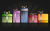 Presents, Gifts, Birthday, Wrapped, Christmas, Purple